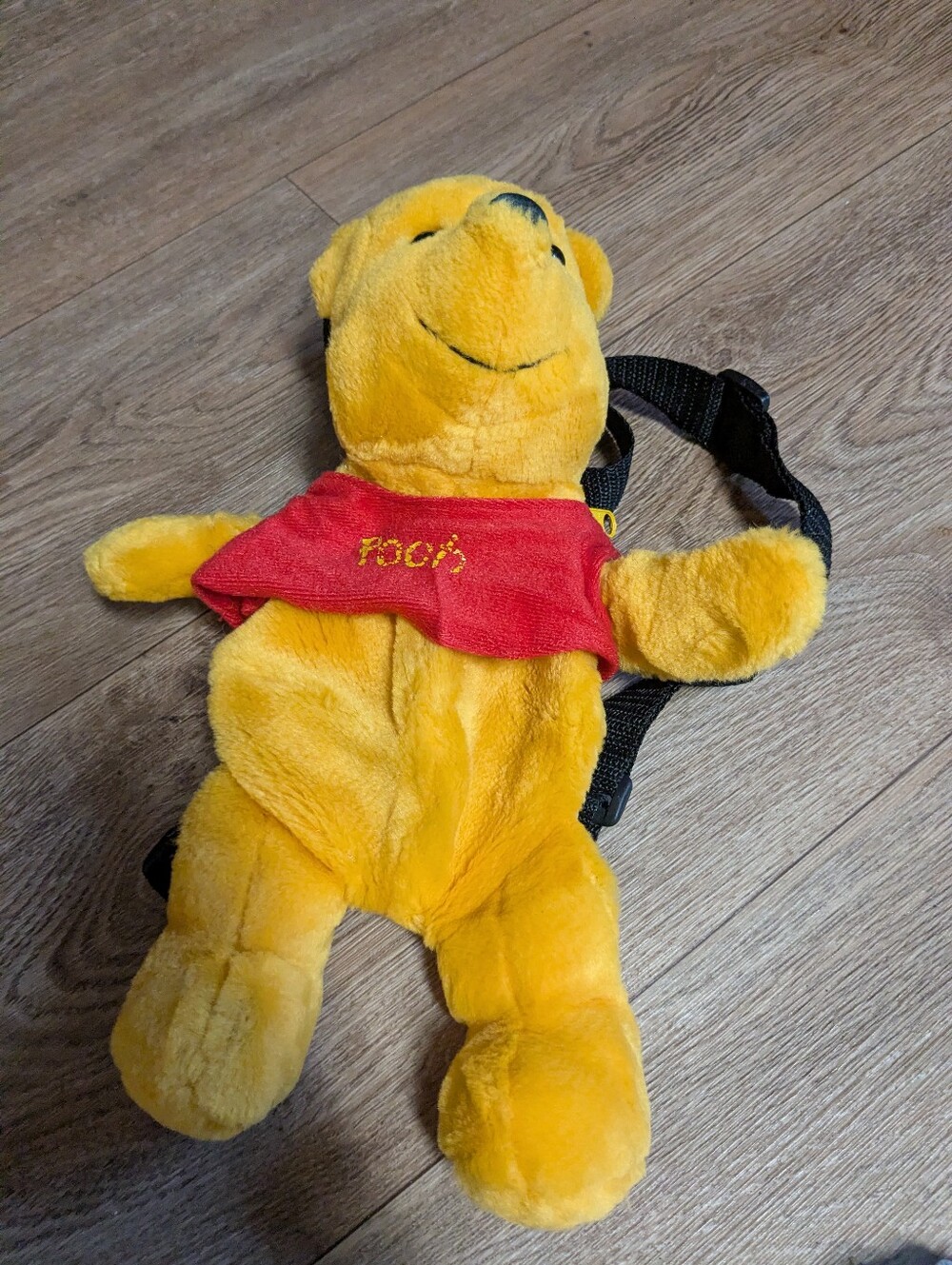 Winnie the Pooh Plush BackPack- Yellow with Red Shirt